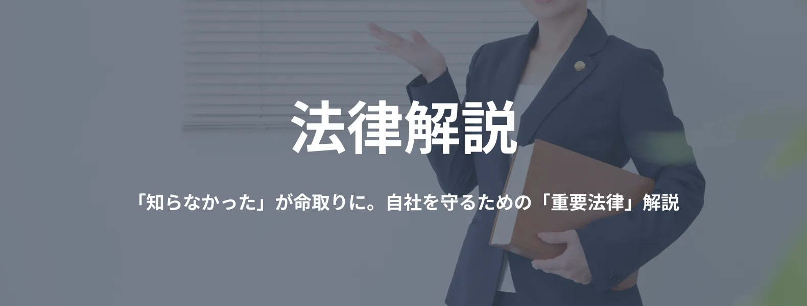 【法律解説】「知らなかった」が命取りに。自社を守るための「重要法律」解説